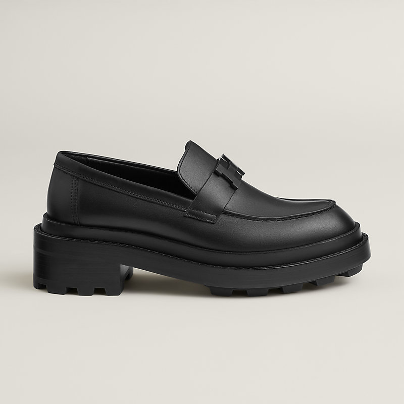 Louvre loafer - Black | Hermès Mainland China